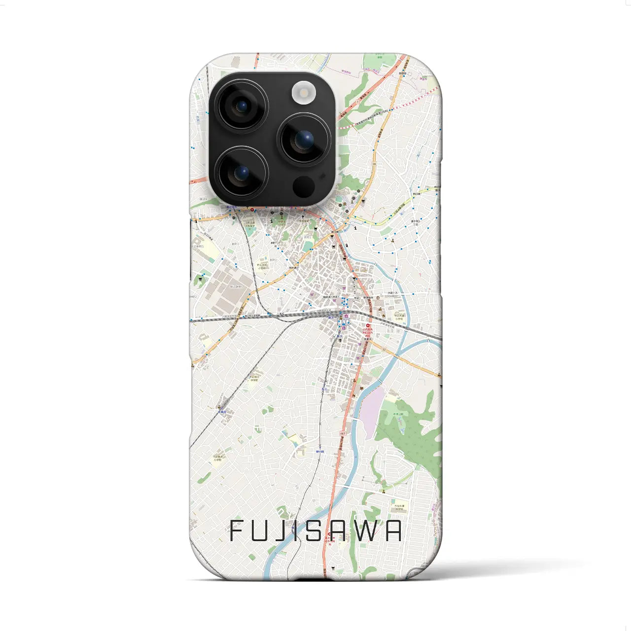 【藤沢(神奈川県)】地図柄iPhoneケース(バックカバータイプ)
