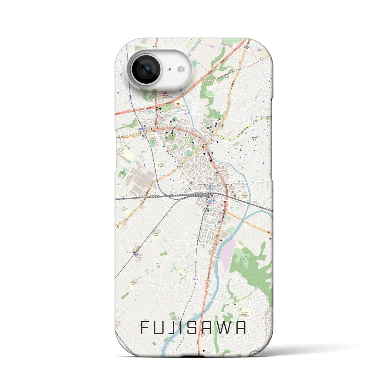 【藤沢(神奈川県)】地図柄iPhoneケース(バックカバータイプ)