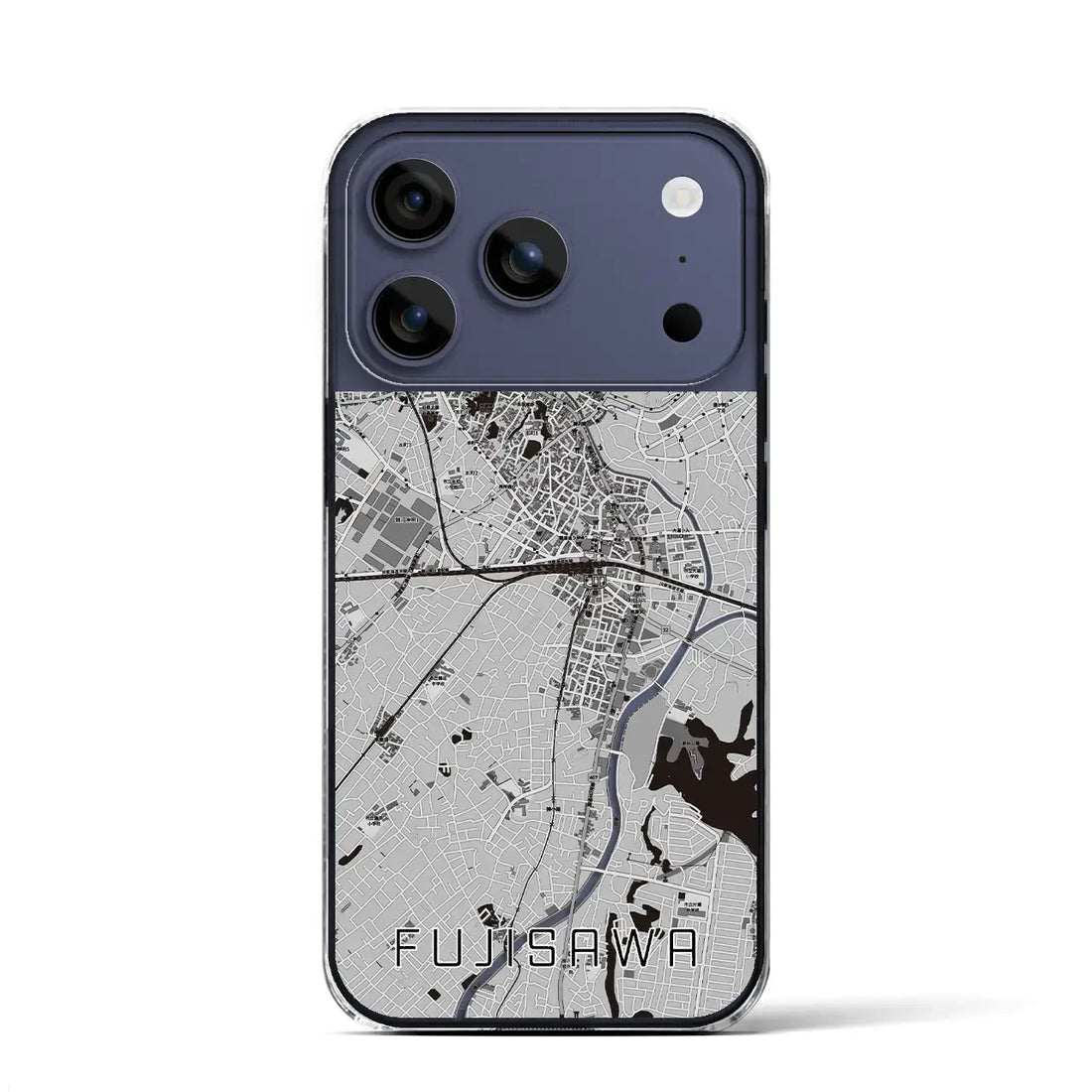 【藤沢(神奈川県)】地図柄iPhoneケース(クリアタイプ)