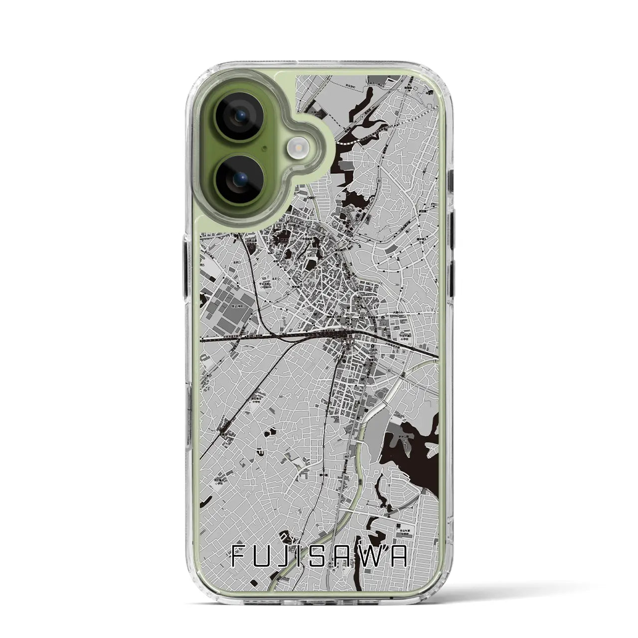 【藤沢(神奈川県)】地図柄iPhoneケース(MagSafeタイプ)