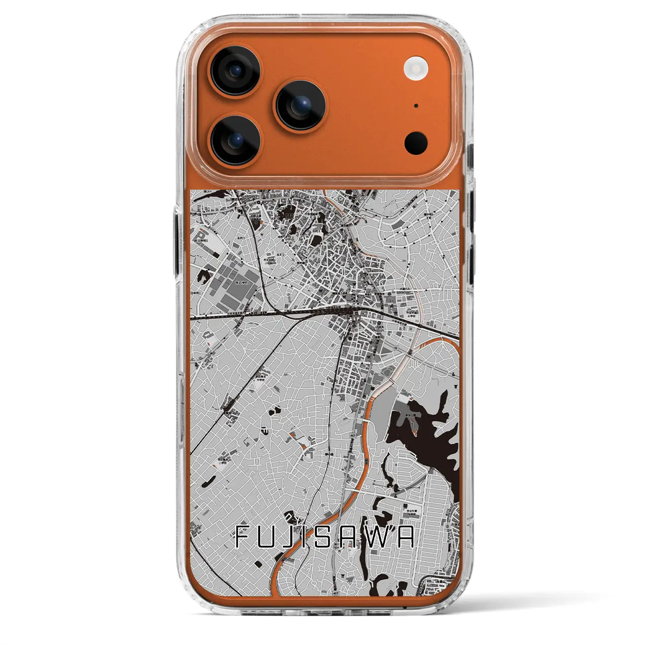 【藤沢(神奈川県)】地図柄iPhoneケース(MagSafeタイプ)