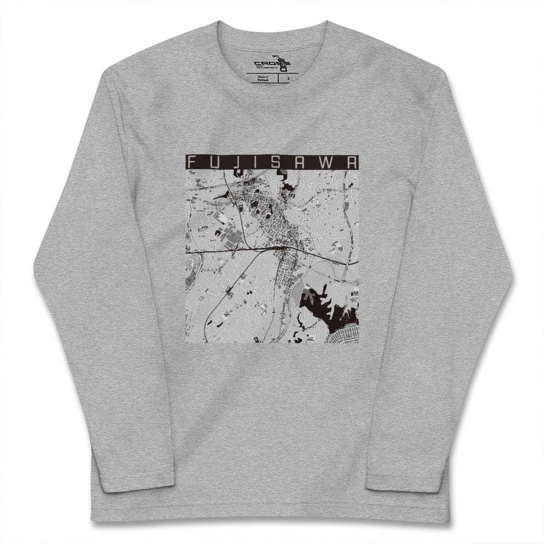 【藤沢(神奈川県)】地図柄ロングスリーブTシャツ