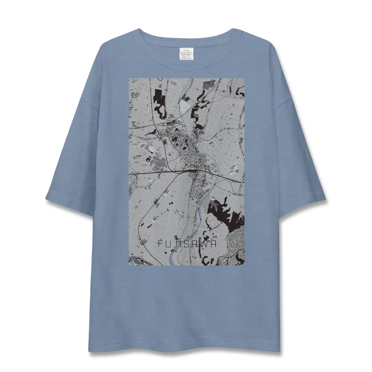 【藤沢(神奈川県)】地図柄ビッグシルエットTシャツ