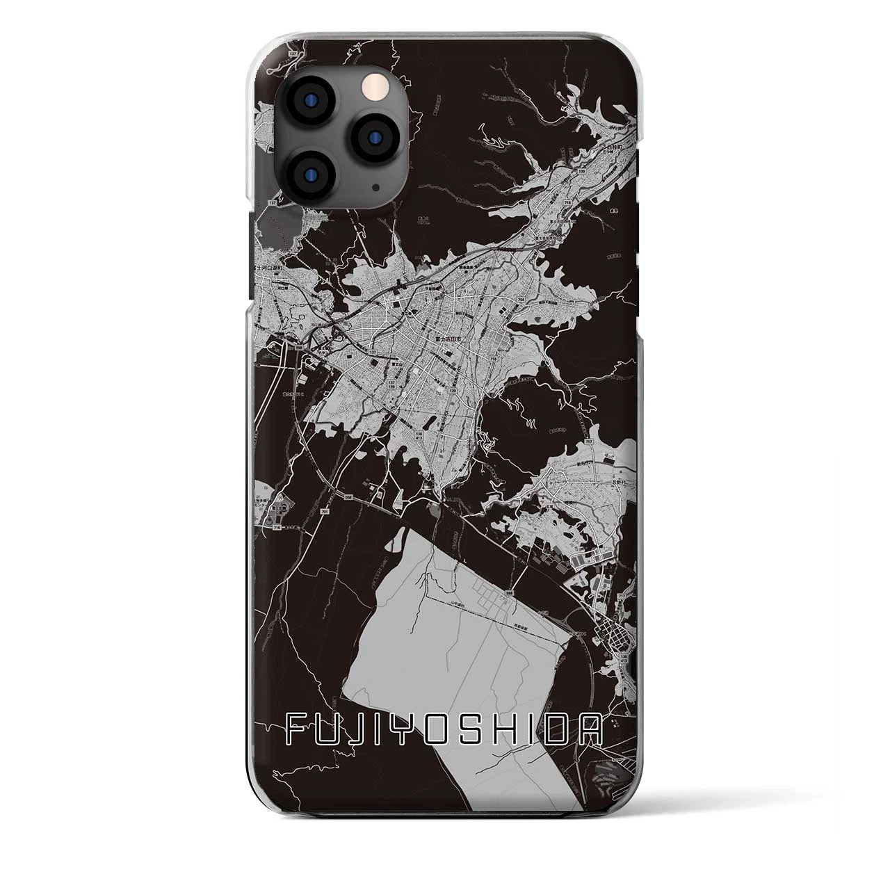 【富士吉田(山梨県)】地図柄iPhoneケース(クリアタイプ)
