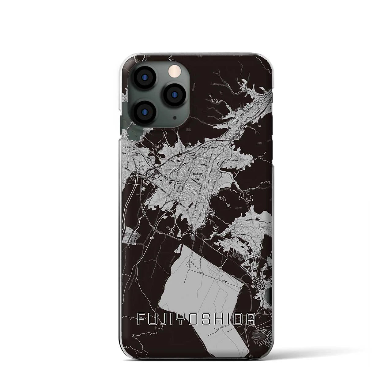 【富士吉田(山梨県)】地図柄iPhoneケース(クリアタイプ)
