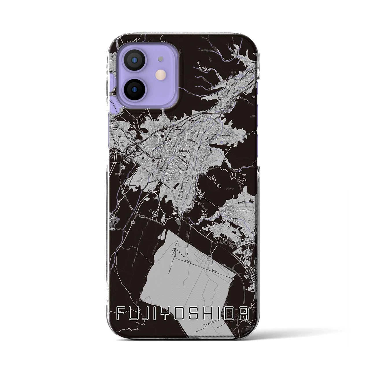 【富士吉田(山梨県)】地図柄iPhoneケース(クリアタイプ)