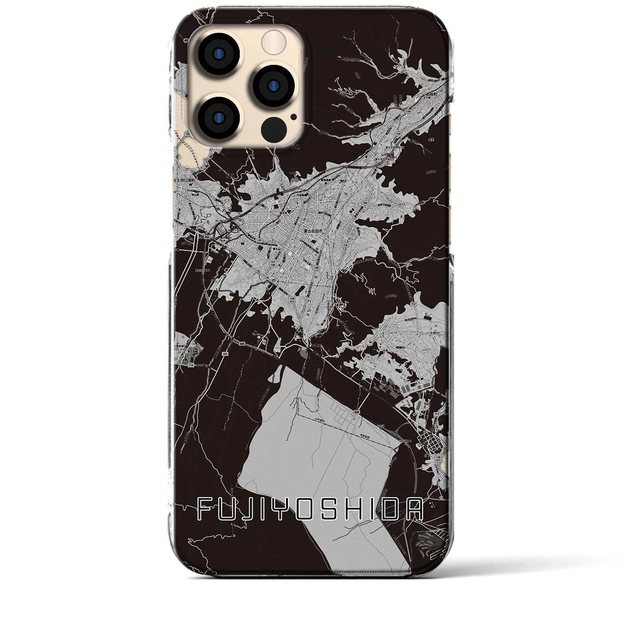 【富士吉田(山梨県)】地図柄iPhoneケース(クリアタイプ)