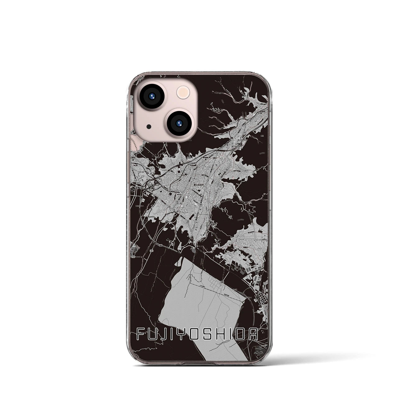 【富士吉田(山梨県)】地図柄iPhoneケース(クリアタイプ)
