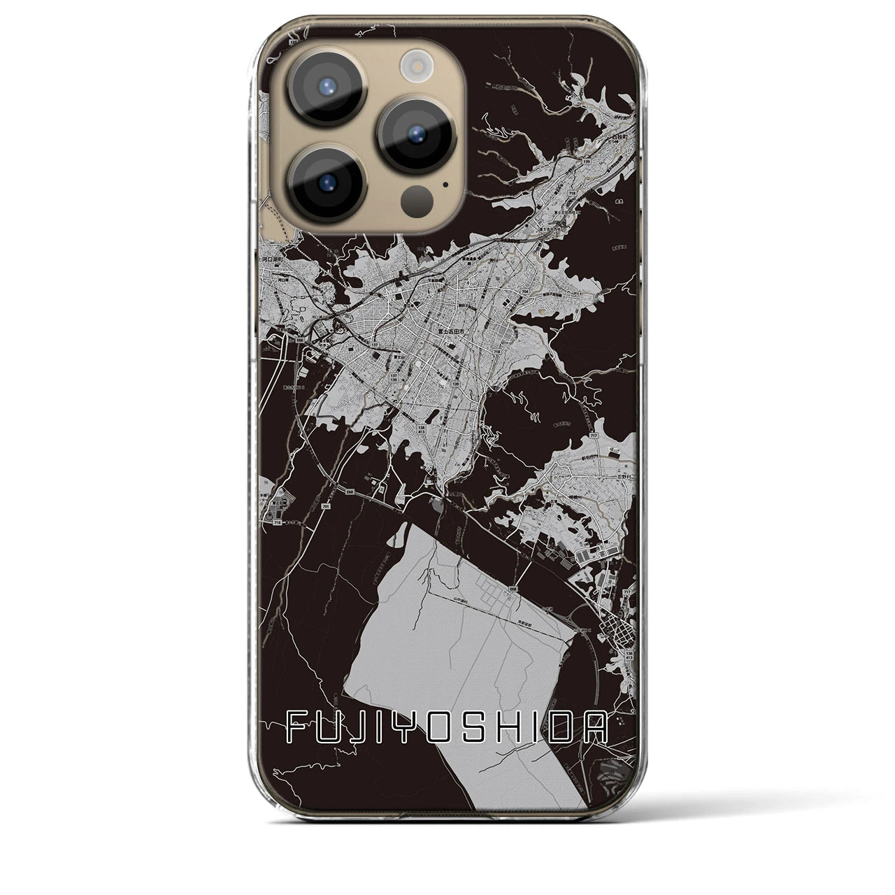 【富士吉田(山梨県)】地図柄iPhoneケース(クリアタイプ)