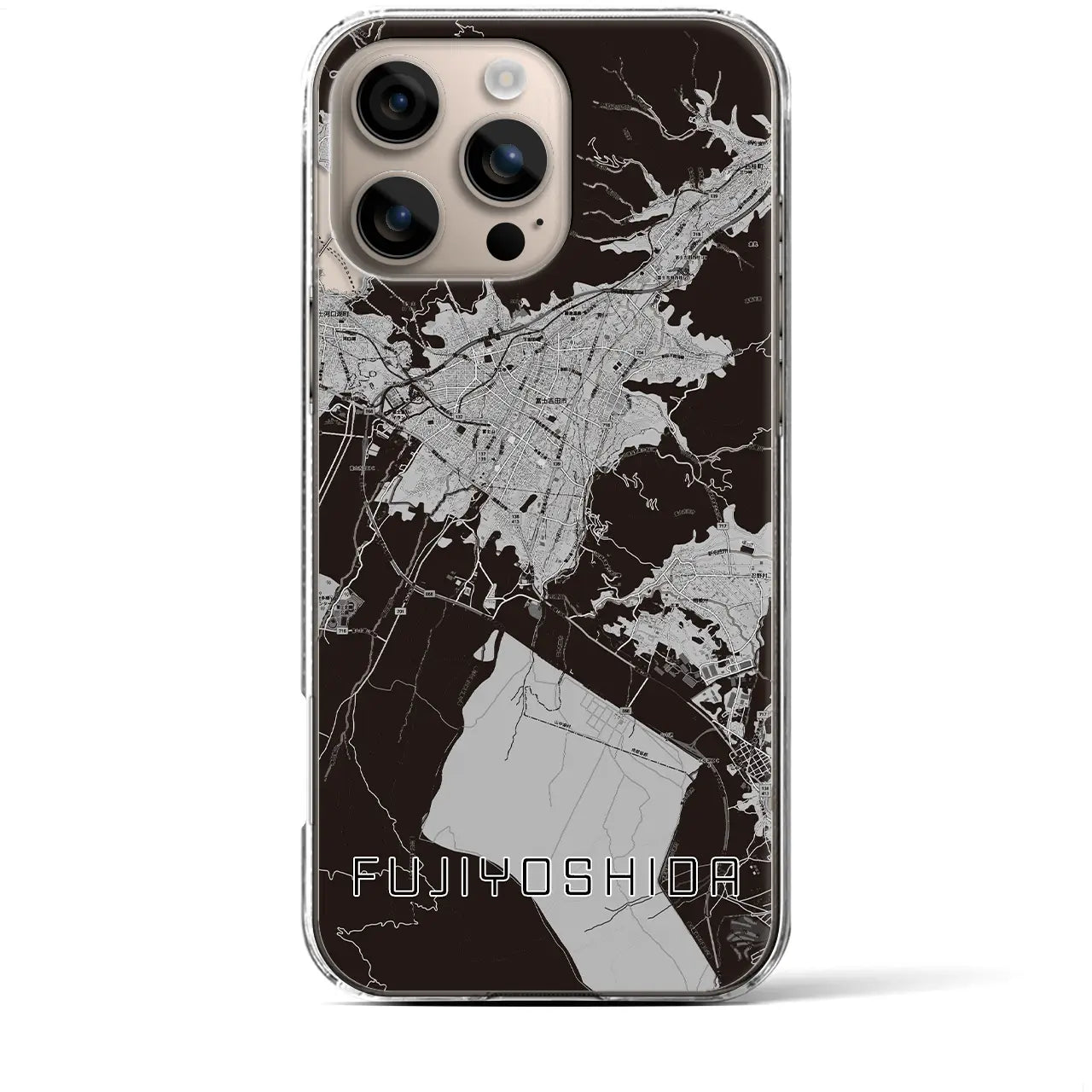 【富士吉田(山梨県)】地図柄iPhoneケース(クリアタイプ)