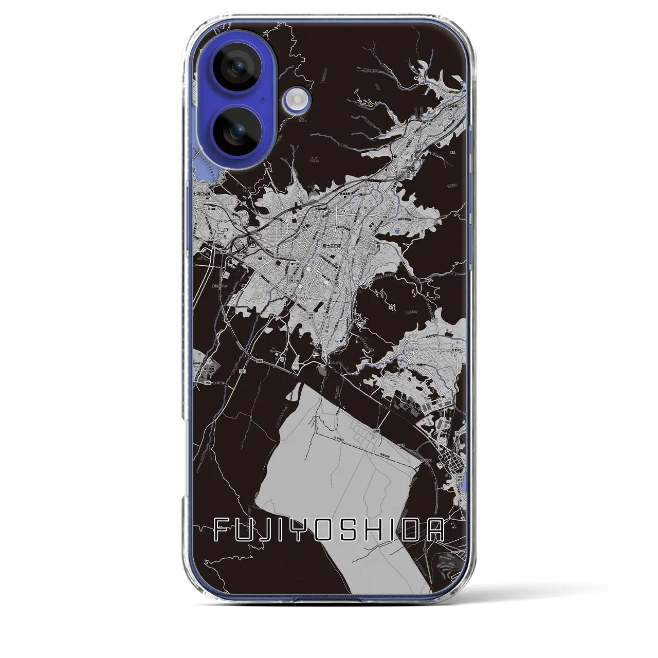 【富士吉田(山梨県)】地図柄iPhoneケース(クリアタイプ)