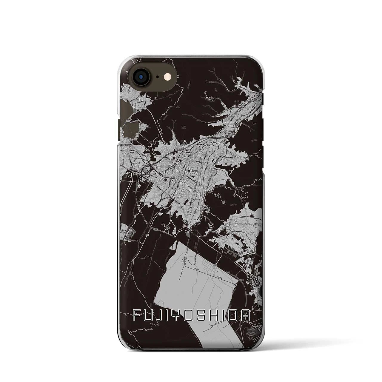 【富士吉田(山梨県)】地図柄iPhoneケース(クリアタイプ)
