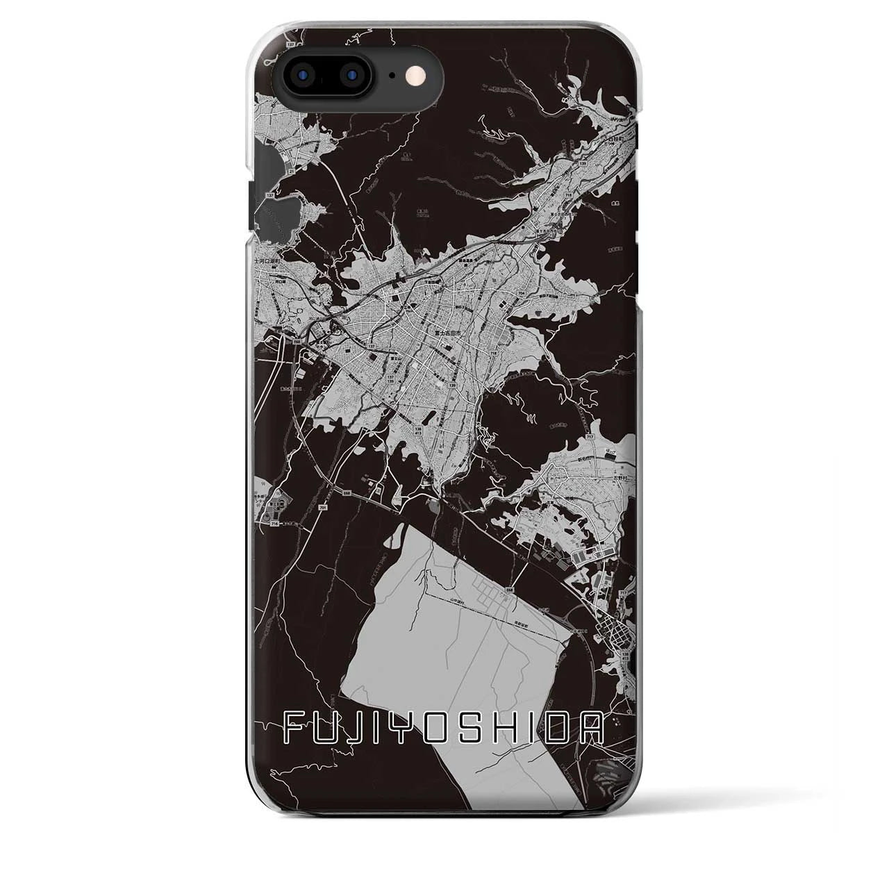 【富士吉田(山梨県)】地図柄iPhoneケース(クリアタイプ)