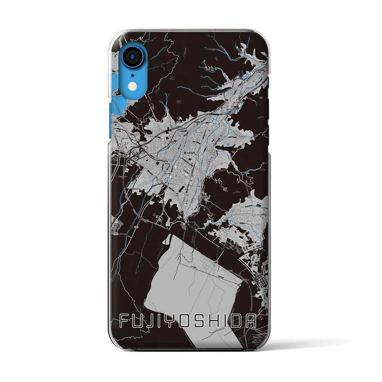 【富士吉田(山梨県)】地図柄iPhoneケース(クリアタイプ)