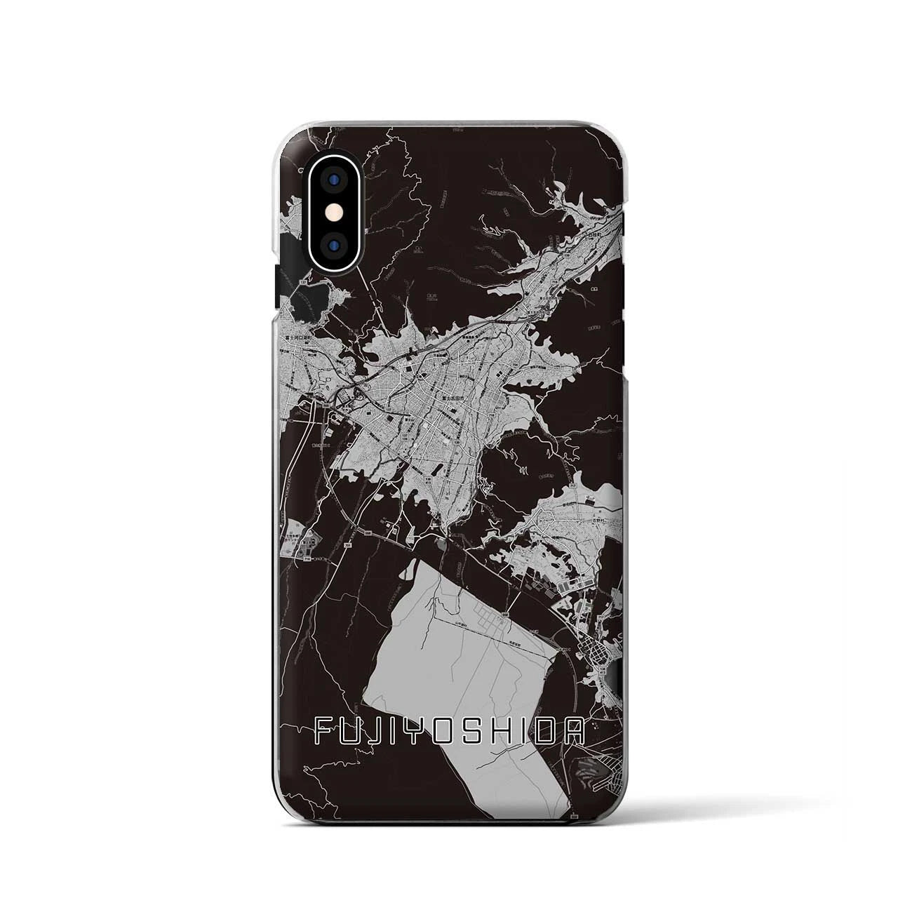 【富士吉田(山梨県)】地図柄iPhoneケース(クリアタイプ)