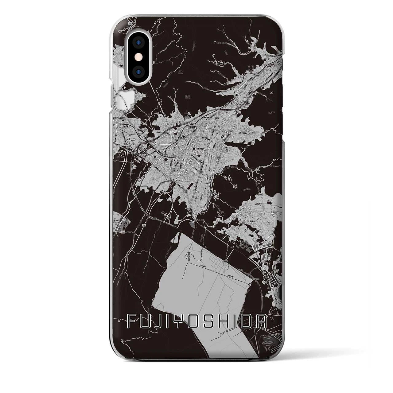 【富士吉田(山梨県)】地図柄iPhoneケース(クリアタイプ)