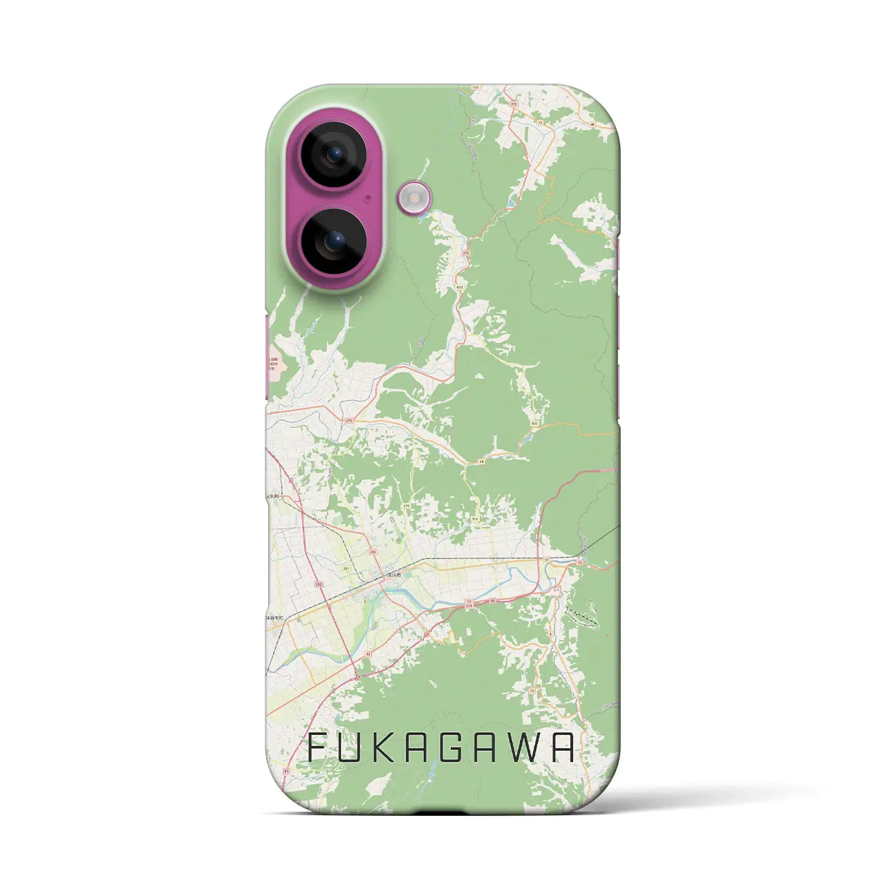 【深川(北海道)】地図柄iPhoneケース(バックカバータイプ)