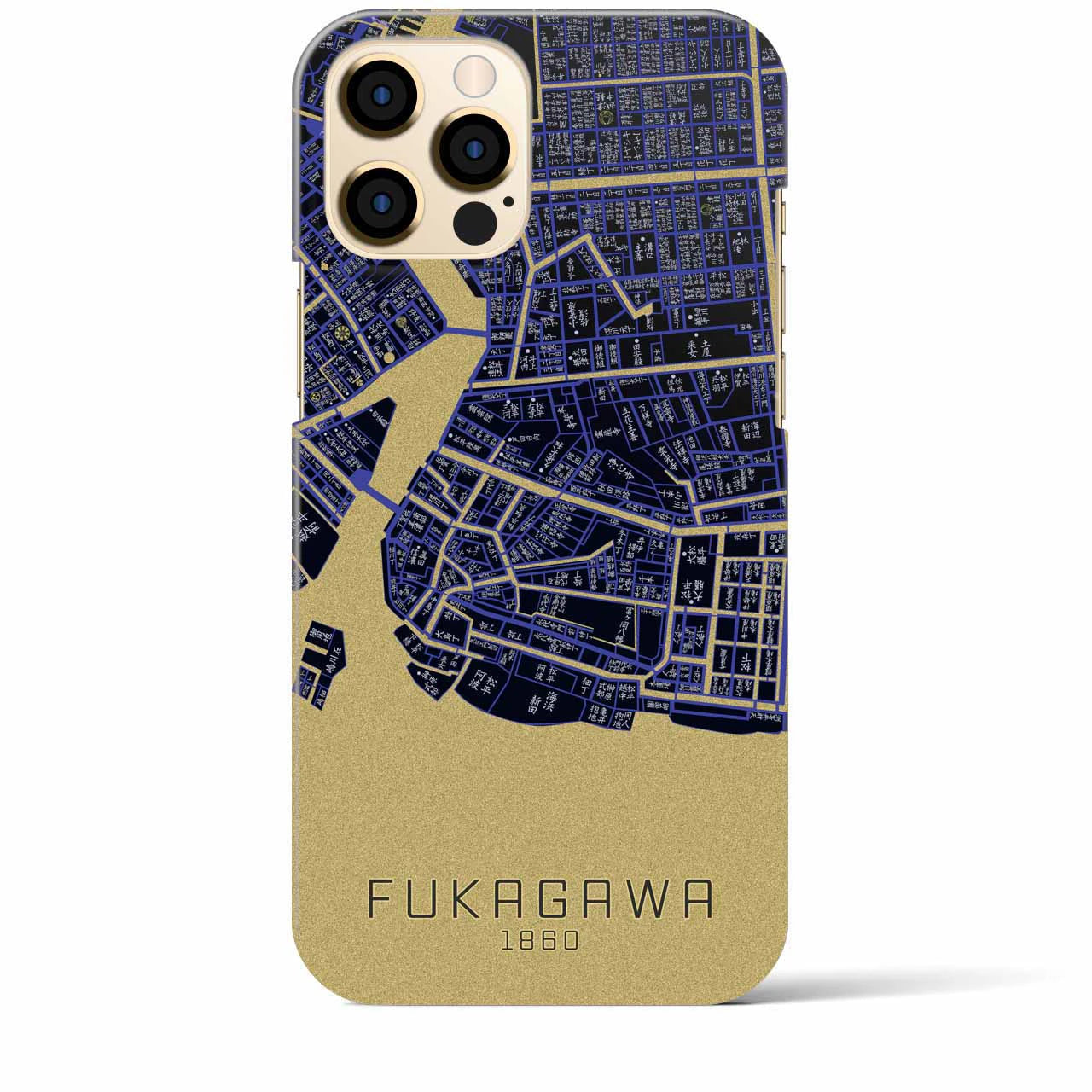 【深川(東京都)】万延江戸図iPhoneケース(バックカバータイプ)