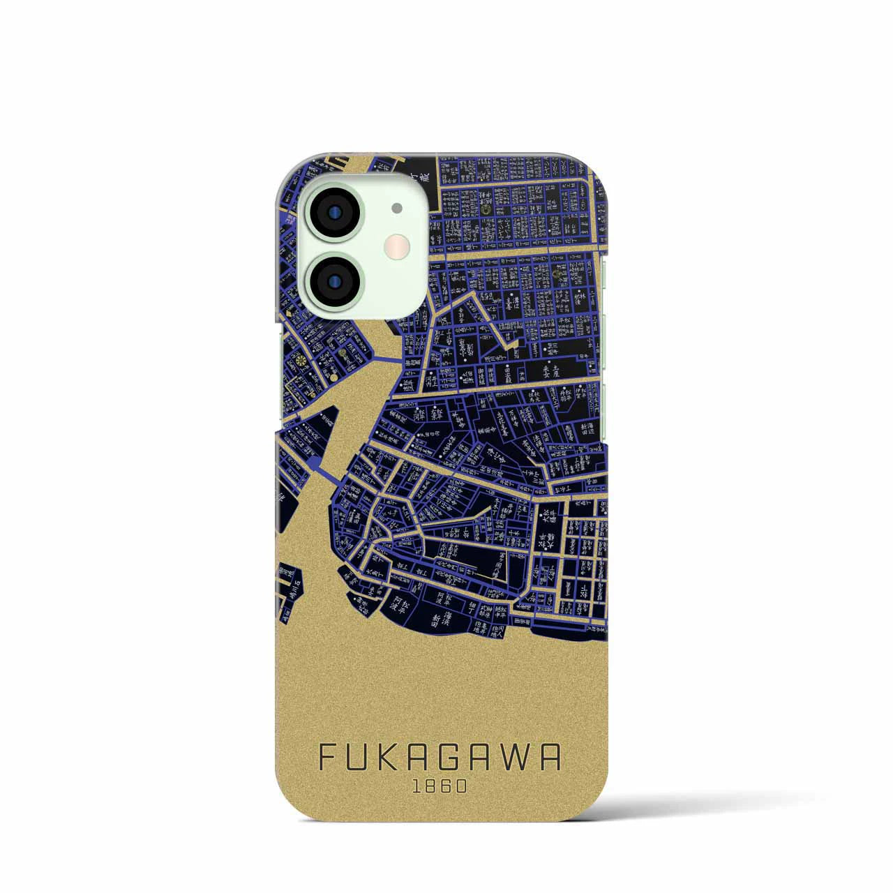 【深川(東京都)】万延江戸図iPhoneケース(バックカバータイプ)