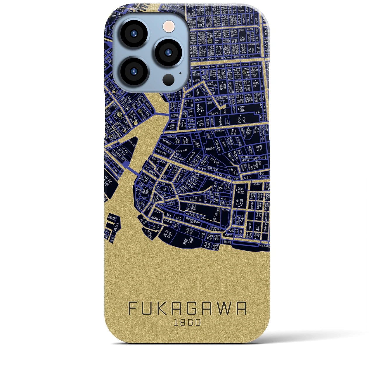 【深川(東京都)】万延江戸図iPhoneケース(バックカバータイプ)