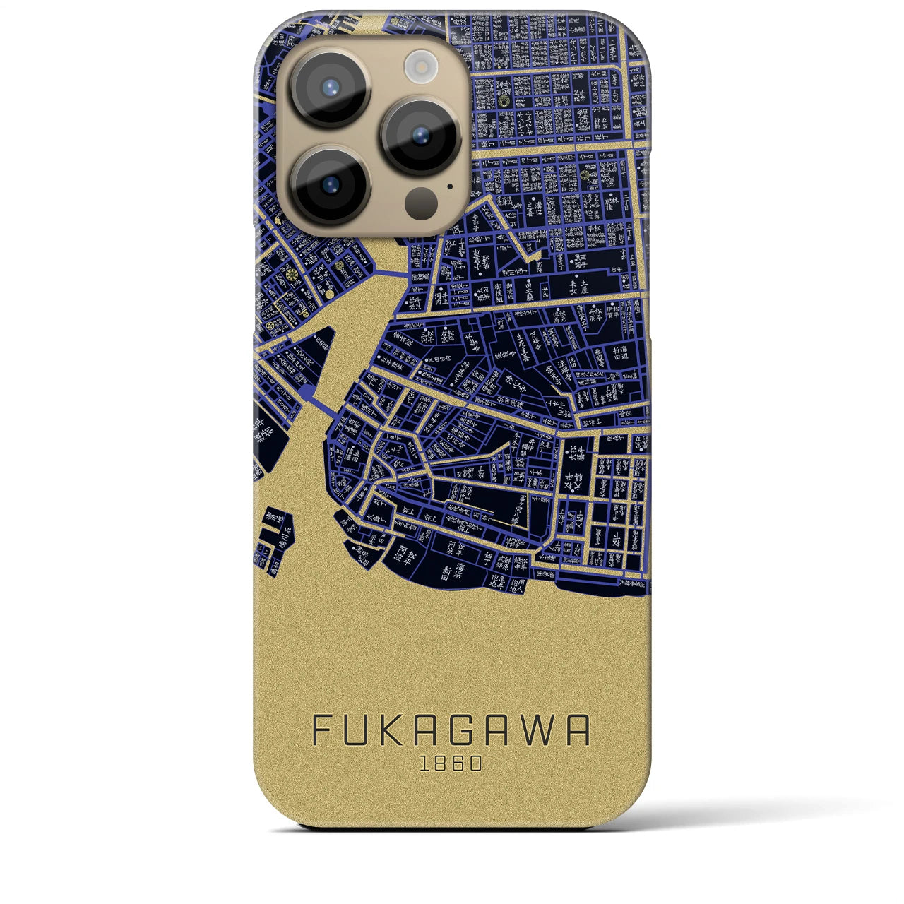 【深川(東京都)】万延江戸図iPhoneケース(バックカバータイプ)