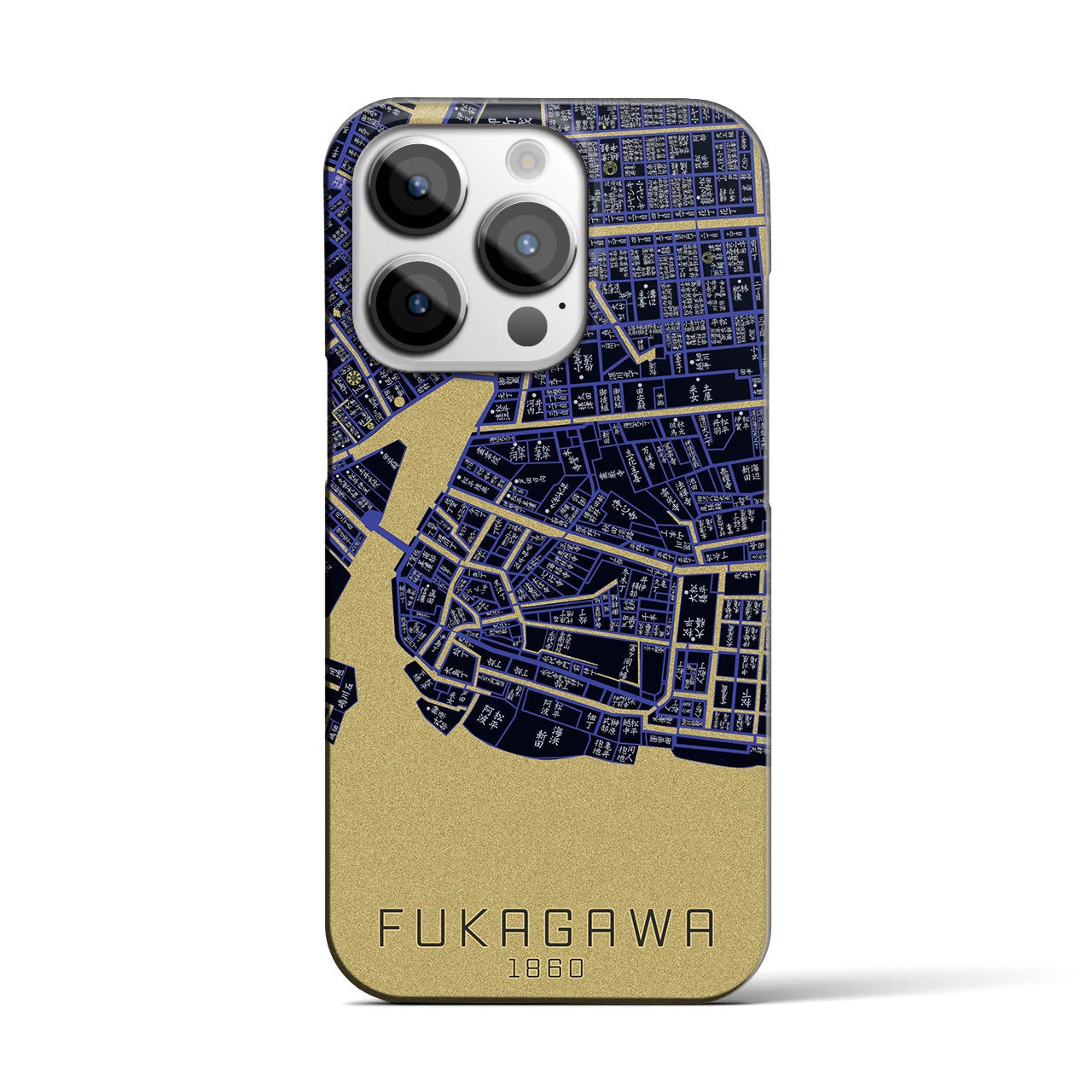 【深川(東京都)】万延江戸図iPhoneケース(バックカバータイプ)