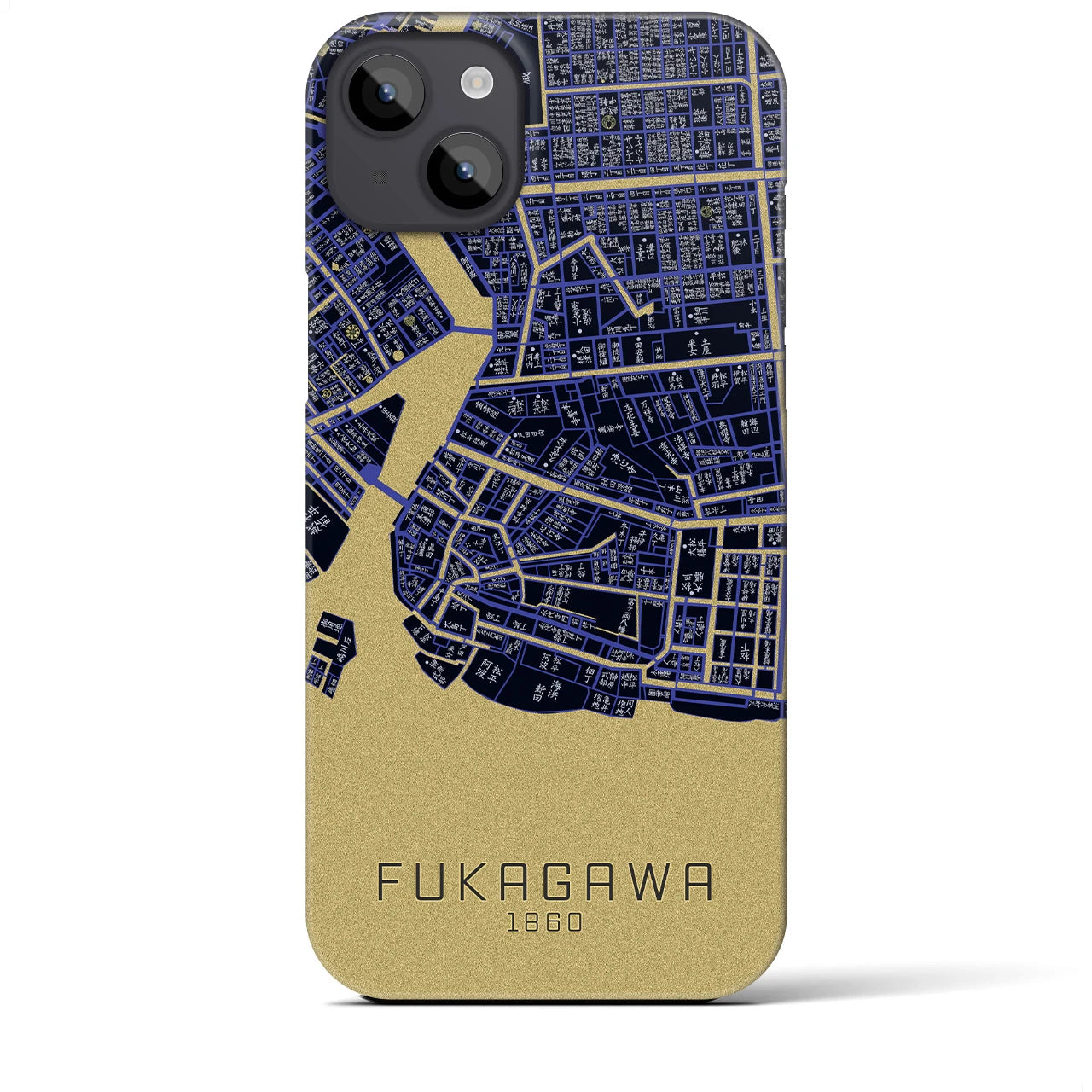 【深川(東京都)】万延江戸図iPhoneケース(バックカバータイプ)