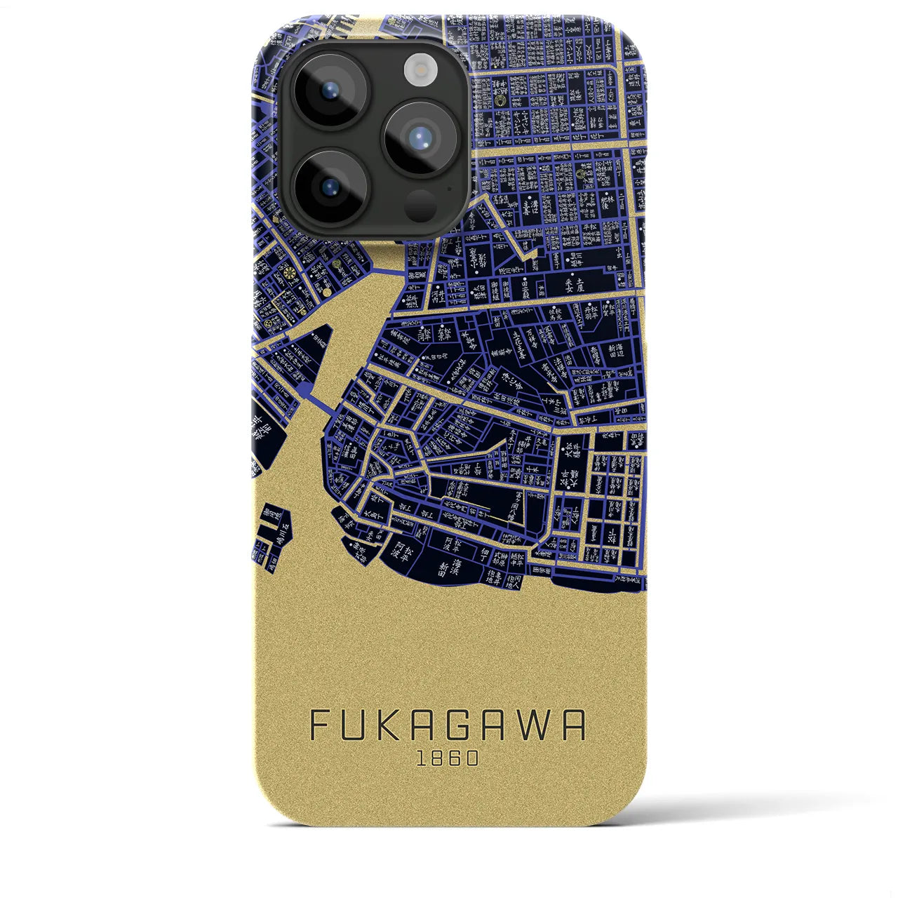 【深川(東京都)】万延江戸図iPhoneケース(バックカバータイプ)