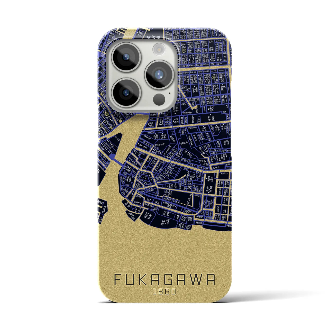 【深川(東京都)】万延江戸図iPhoneケース(バックカバータイプ)