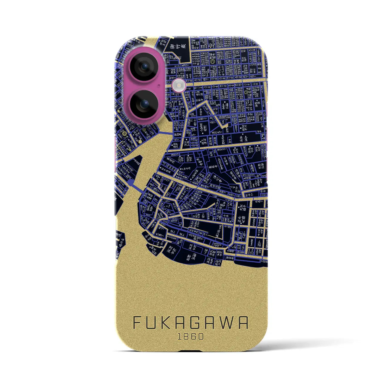 【深川(東京都)】万延江戸図iPhoneケース(バックカバータイプ)