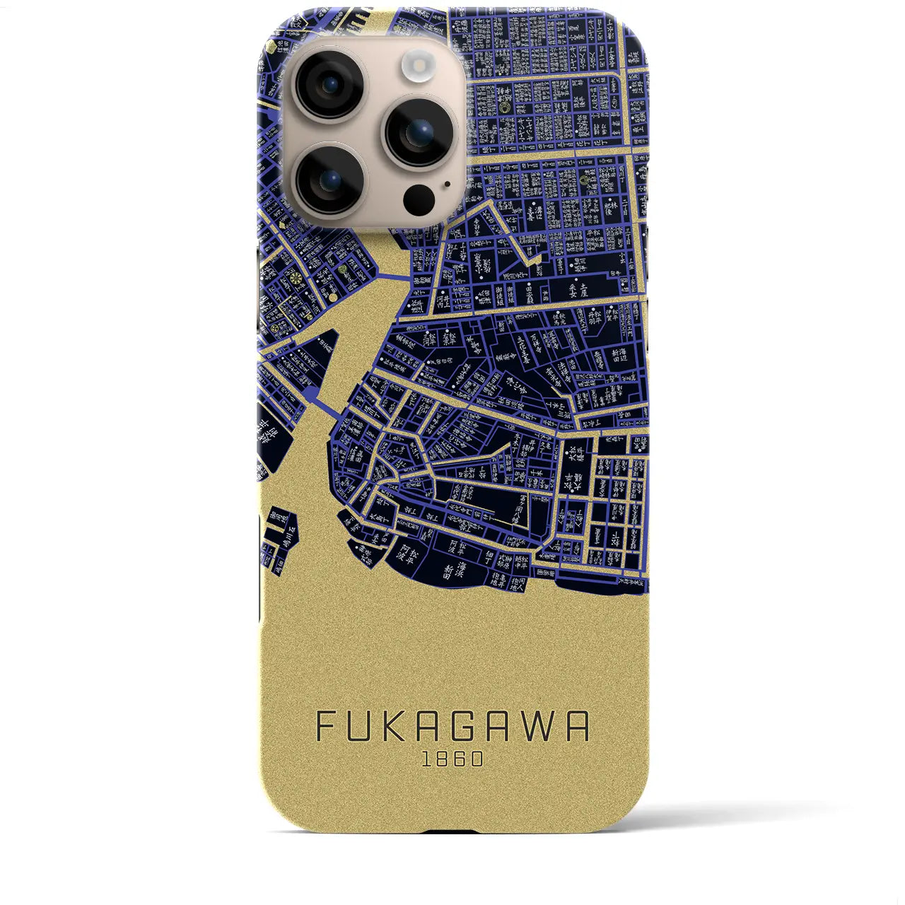 【深川(東京都)】万延江戸図iPhoneケース(バックカバータイプ)