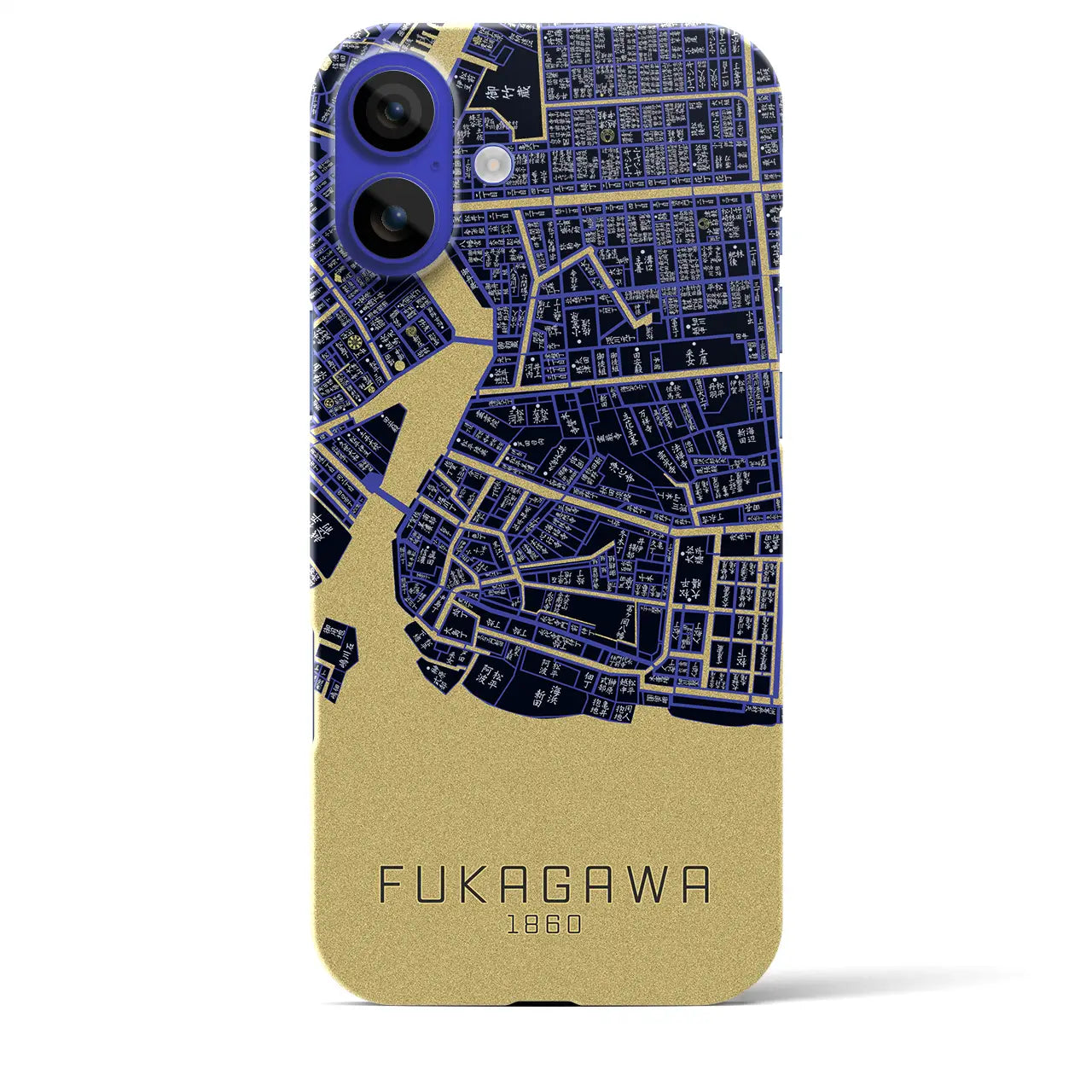 【深川(東京都)】万延江戸図iPhoneケース(バックカバータイプ)