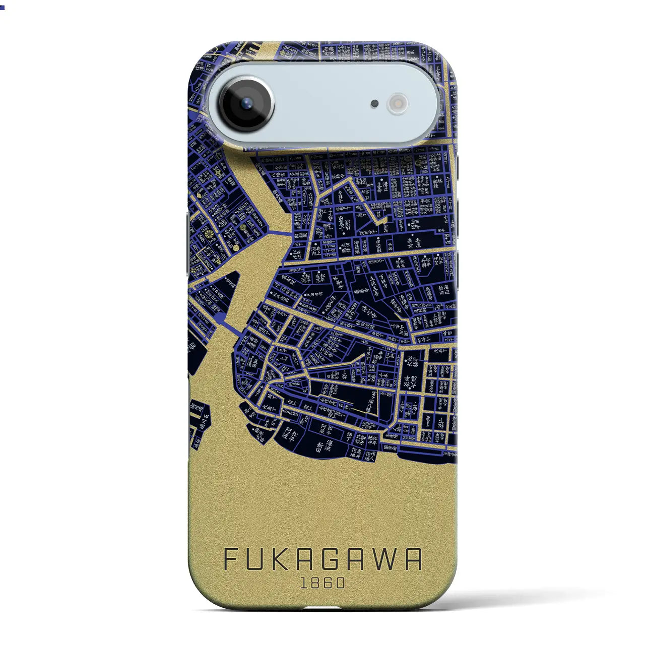 【深川(東京都)】万延江戸図iPhoneケース(バックカバータイプ)