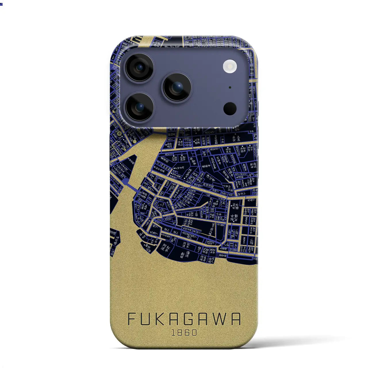 【深川(東京都)】万延江戸図iPhoneケース(バックカバータイプ)