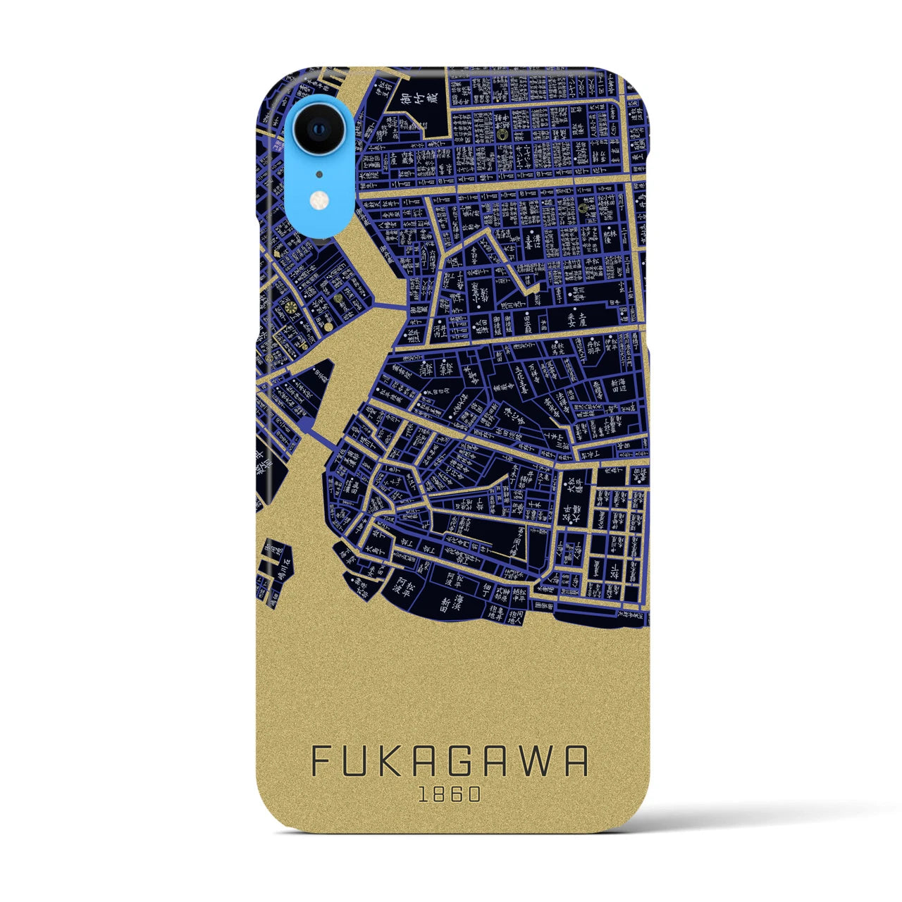 【深川(東京都)】万延江戸図iPhoneケース(バックカバータイプ)
