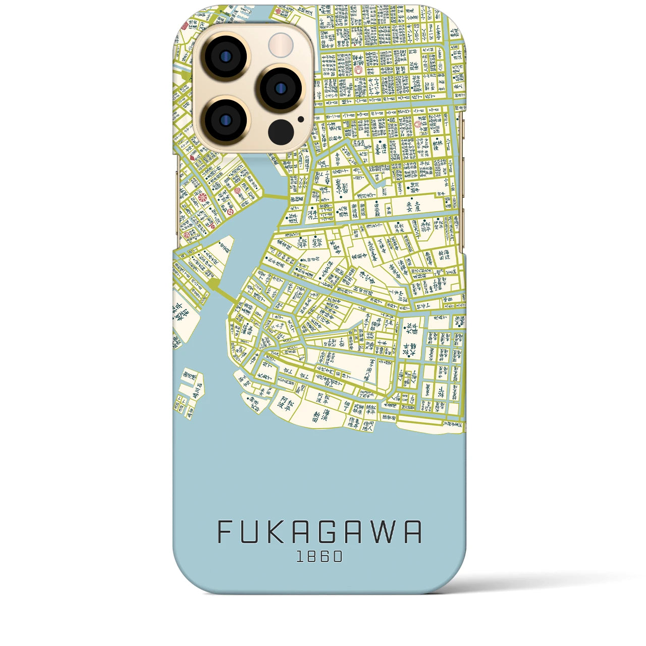 【深川(東京都)】万延江戸図iPhoneケース(バックカバータイプ)