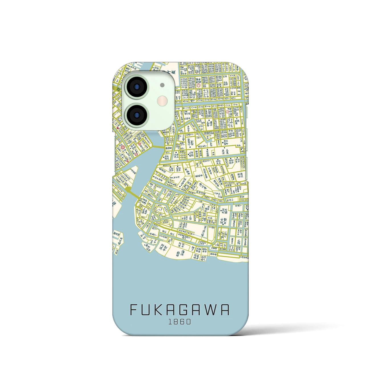 【深川(東京都)】万延江戸図iPhoneケース(バックカバータイプ)