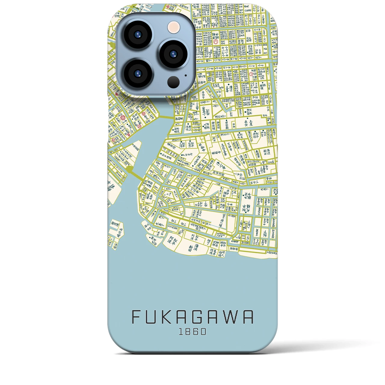 【深川(東京都)】万延江戸図iPhoneケース(バックカバータイプ)