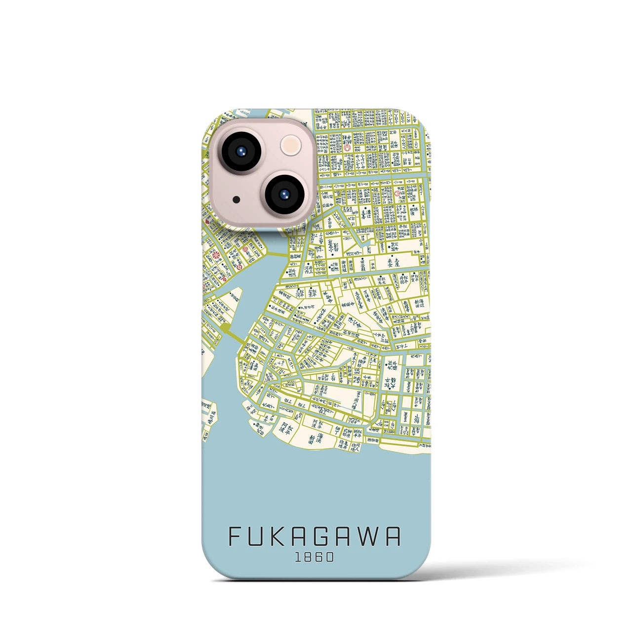 【深川(東京都)】万延江戸図iPhoneケース(バックカバータイプ)