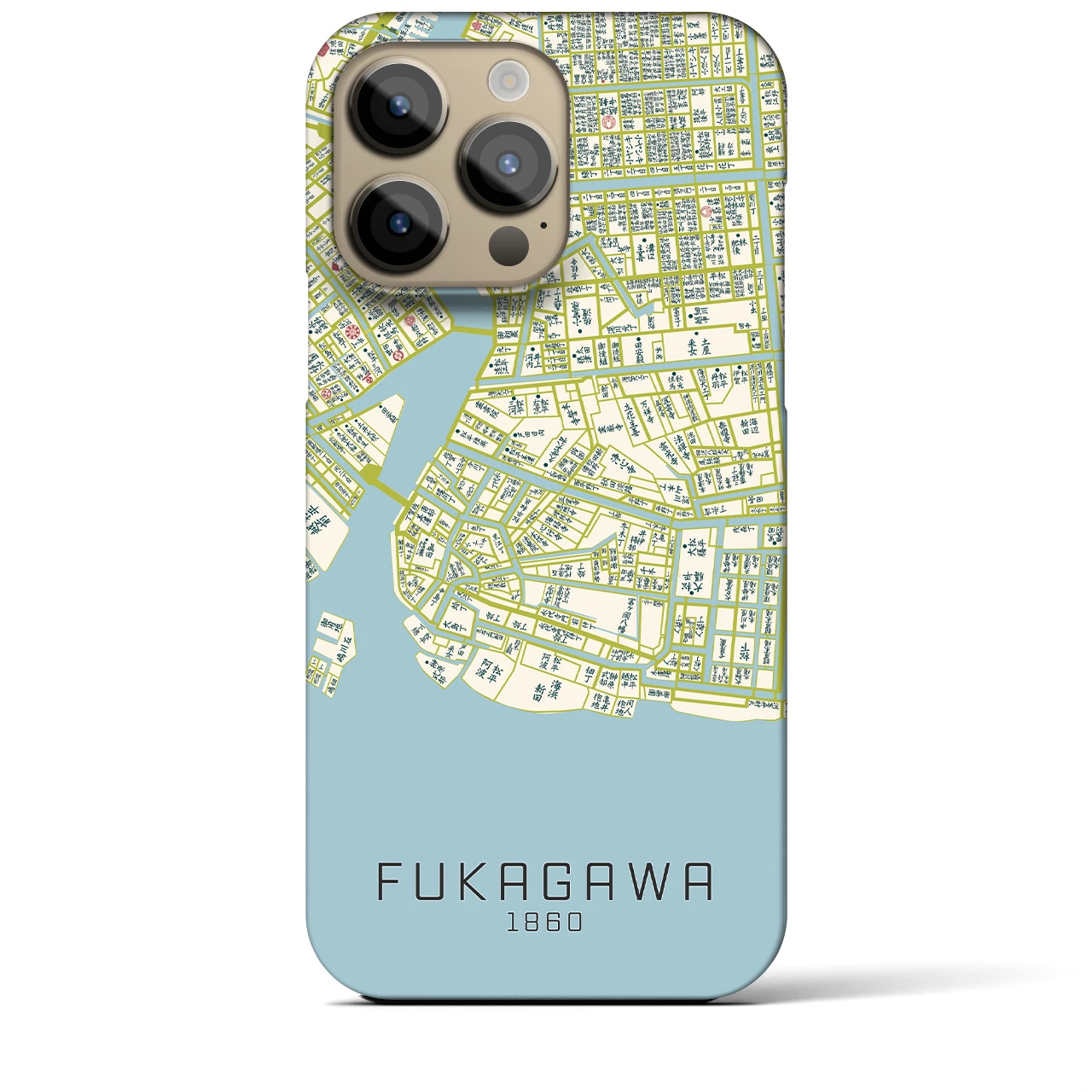 【深川(東京都)】万延江戸図iPhoneケース(バックカバータイプ)