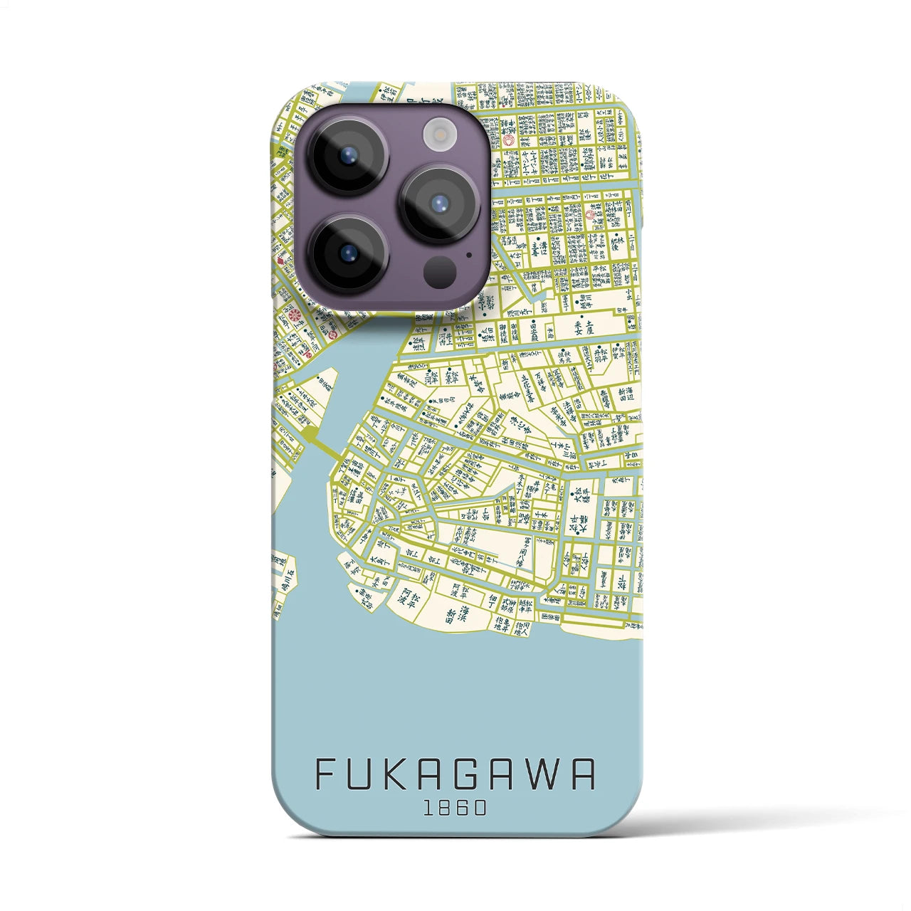 【深川(東京都)】万延江戸図iPhoneケース(バックカバータイプ)
