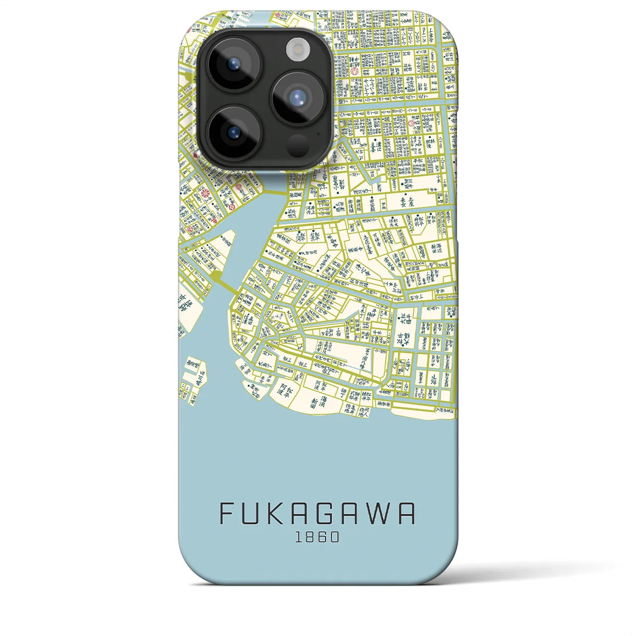 【深川(東京都)】万延江戸図iPhoneケース(バックカバータイプ)