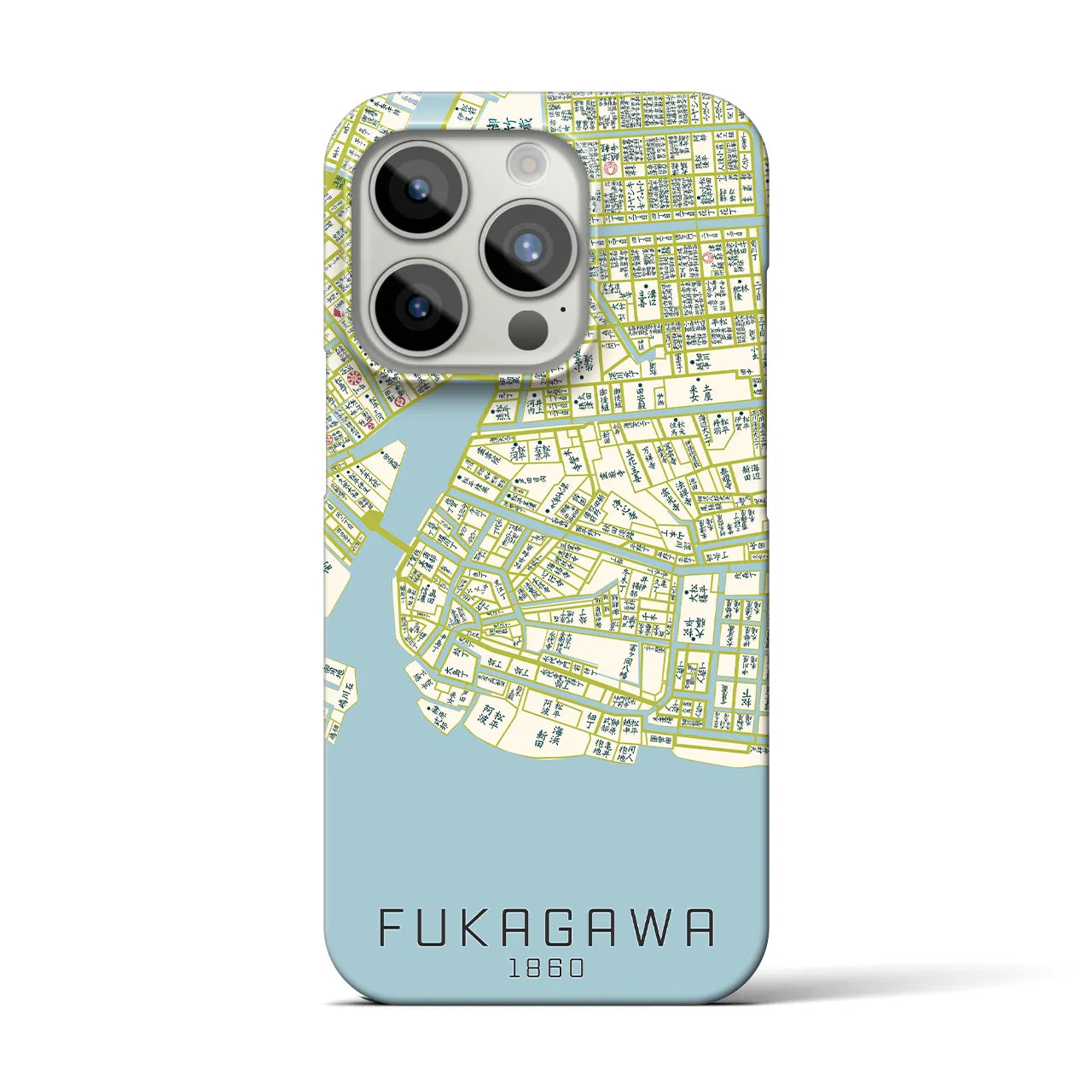 【深川(東京都)】万延江戸図iPhoneケース(バックカバータイプ)