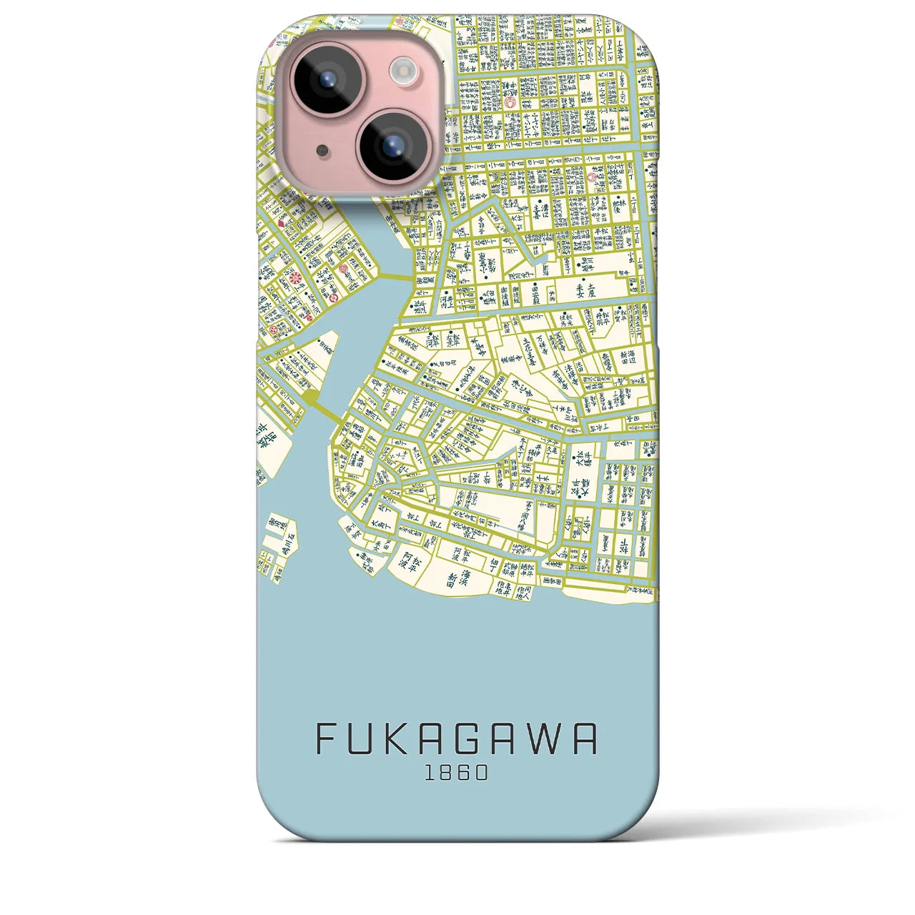 【深川(東京都)】万延江戸図iPhoneケース(バックカバータイプ)