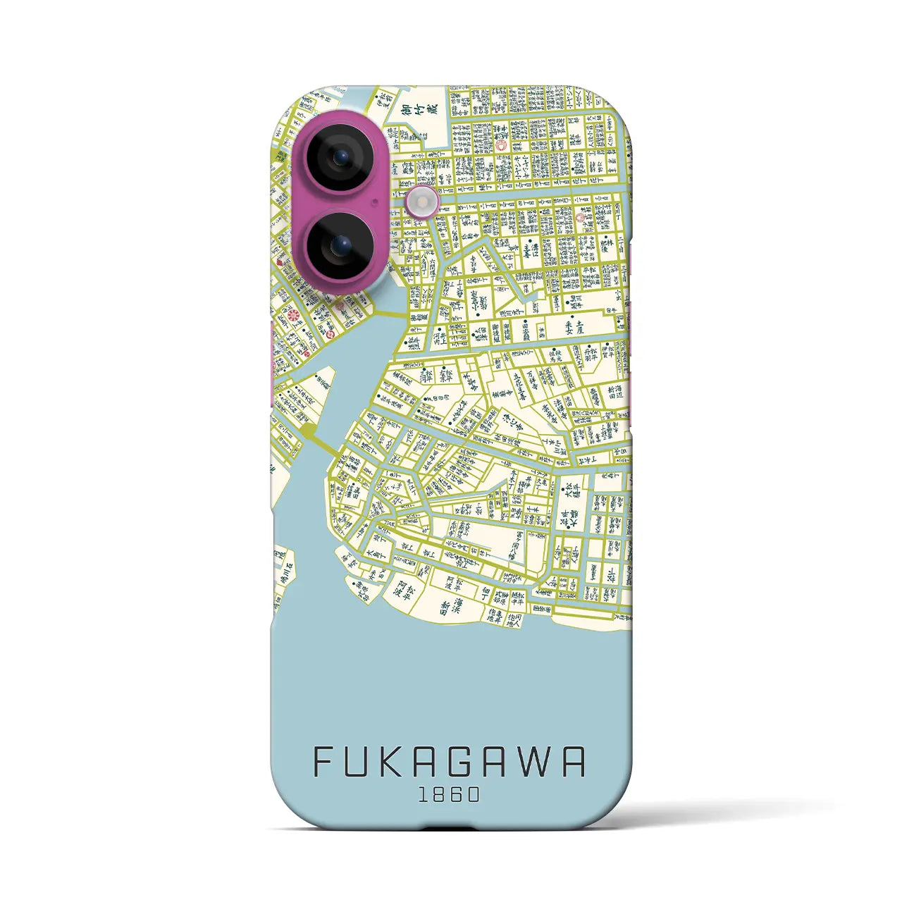 【深川(東京都)】万延江戸図iPhoneケース(バックカバータイプ)