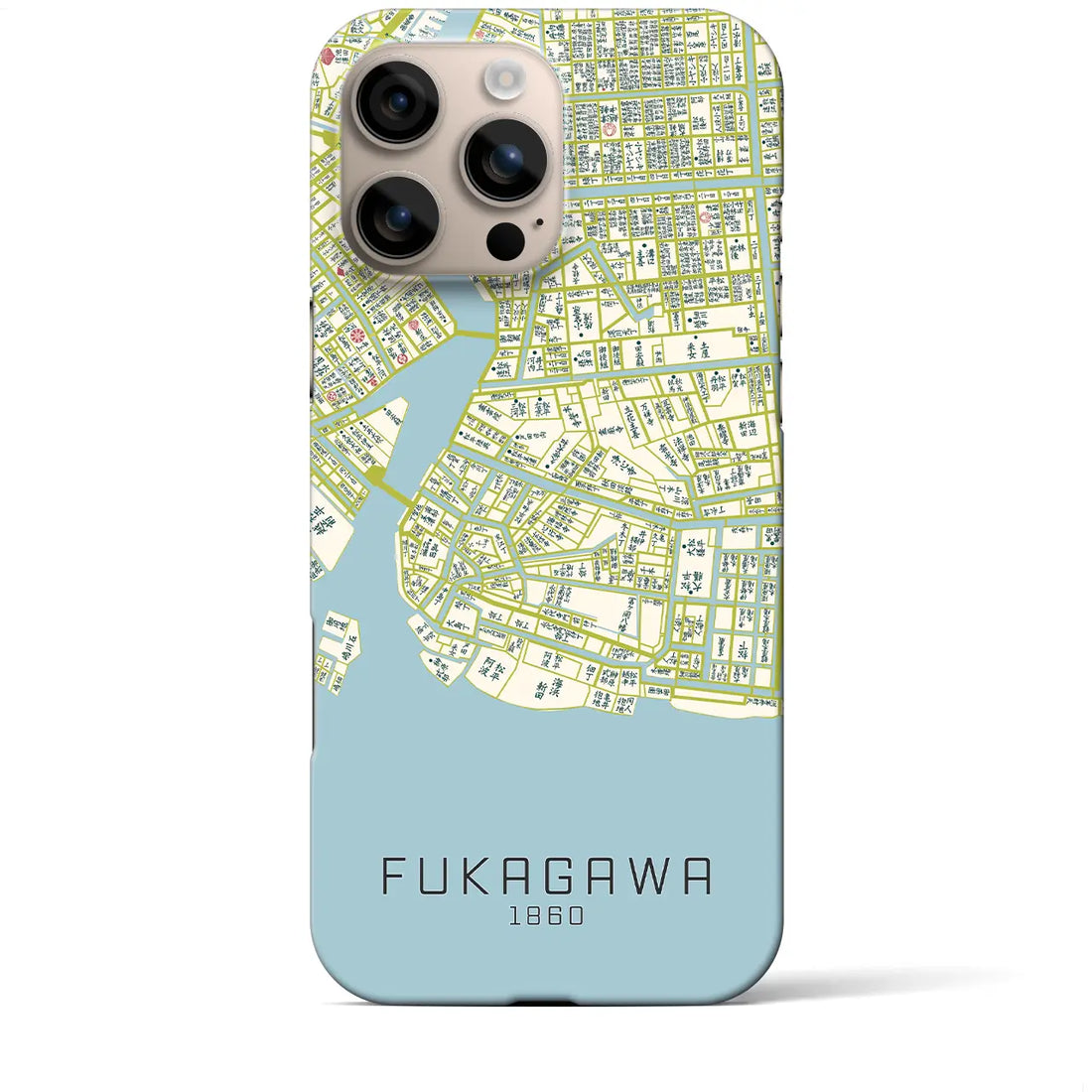 【深川(東京都)】万延江戸図iPhoneケース(バックカバータイプ)