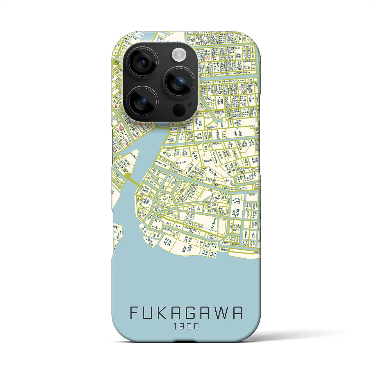 【深川(東京都)】万延江戸図iPhoneケース(バックカバータイプ)