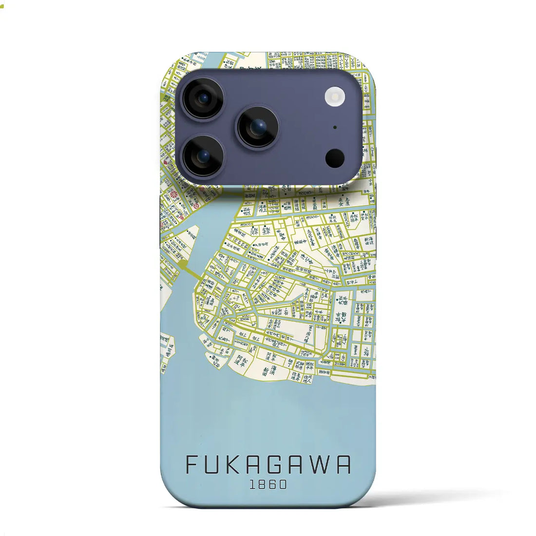 【深川(東京都)】万延江戸図iPhoneケース(バックカバータイプ)ナチュラル・iPhone 17 Pro Max 用