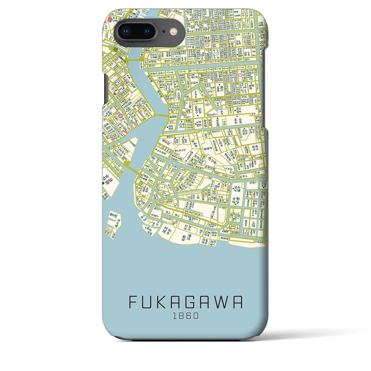 【深川(東京都)】万延江戸図iPhoneケース(バックカバータイプ)