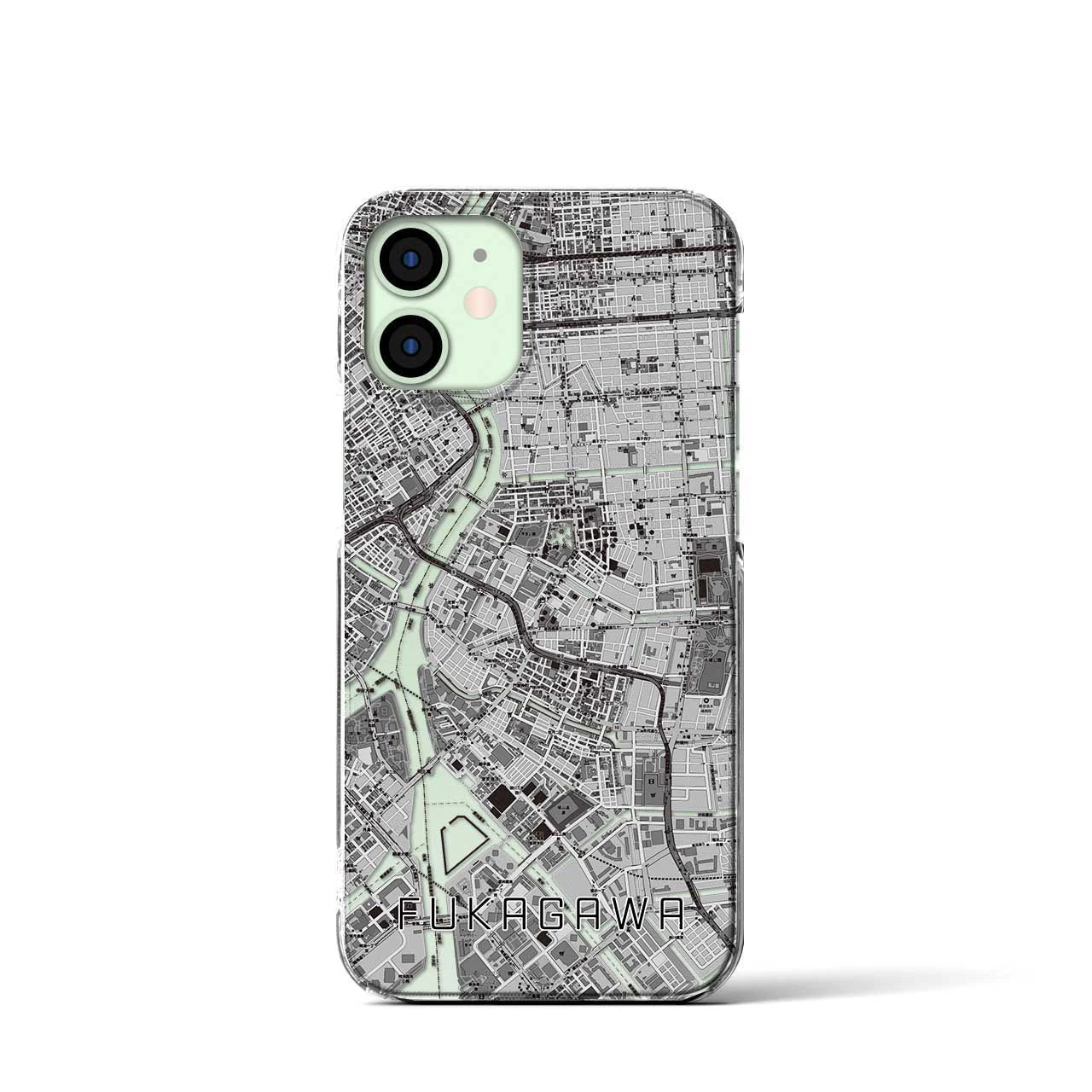 【深川2(東京都)】地図柄iPhoneケース(クリアタイプ)